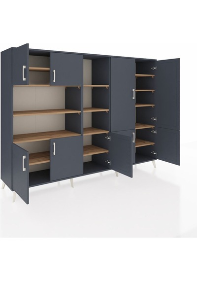 Hyperion Dolap 14 Raflı 9 Kapaklı 220x44x163 Antrasit-antrasit/çam Antrasıt/atlas Çam - Antrasıt Hyperion Dolap 14 Raflı 9 Kapaklı 220x44x163 Antrasit-antrasit/çam Antrasıt/atlas Çam - Antrasıt