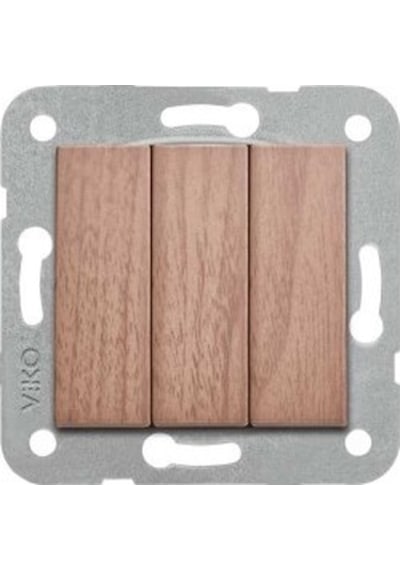 Viko Artline Novella Ceviz Üçlü Anahtar Çerçevesiz - 92615168