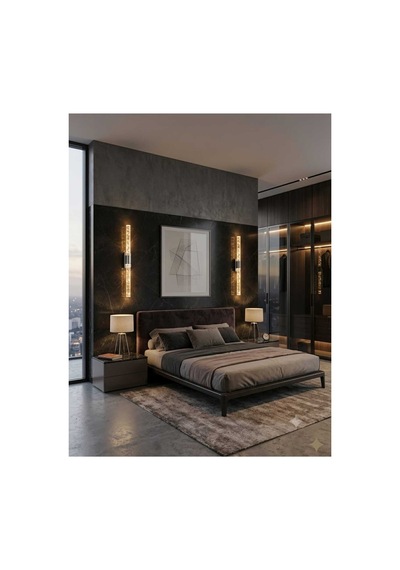 Bubblelight Large 51 Cm Modern Tasarım Led Aplik - Duvar Lambası - Gümüş - Elektrikli - Günışığı Platin Gümüş Elektrikli