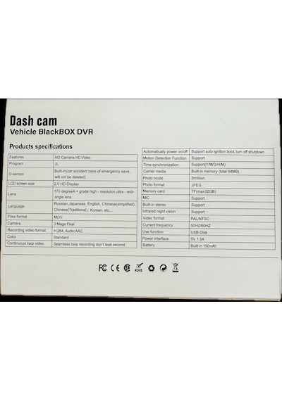 Aggıy A22 Araç Kamerası 2'' Lcd + Fhd +ön + İç + Geri Görüş Kamera + 32gb Kart Dahil