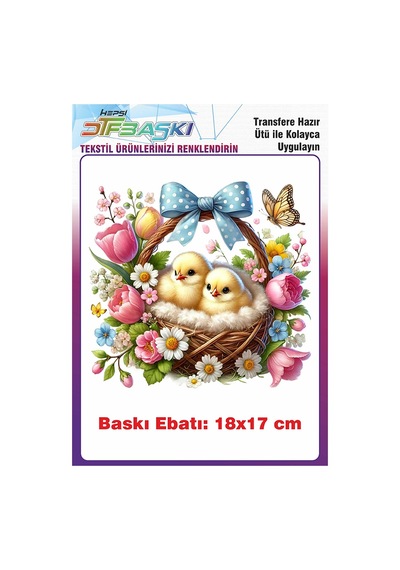 Paskalya Temalı Ütü İle Yapışan Tişört Tekstil Baskı 3095