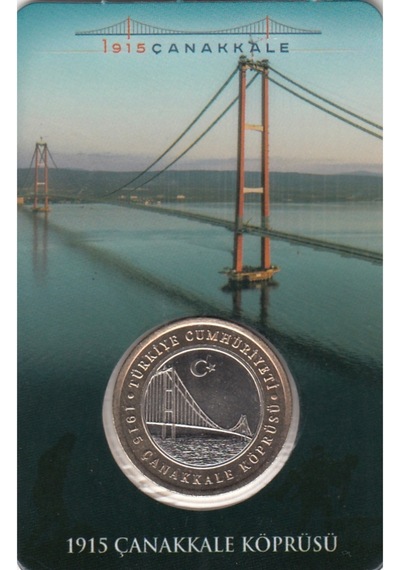 Çanakkale Köprüsü 1915, 1 Lira 2022 Hatıra Para Ve Kiti
