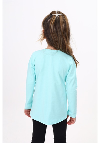 Toontoy Kids Toontoy Kız Çocuk Nutella Baskılı T-shirt Mint Yeşili