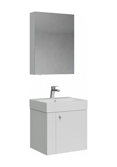 Creavit Font Lavabo Dolabı 50 Cm Ve Ayna Seti Beyaz