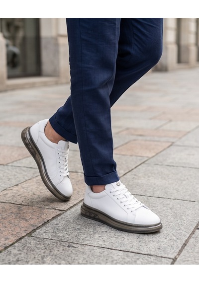 2274-zanelle Hakiki Full Duble Deri Üst Kalite Premıum Erkek Sneaker Ayakkabı Beyaz