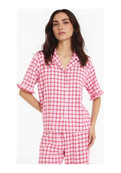 Defacto Pijama Takımı Kareli Kısa Kollu Üst Uzun Alt-fall İn Love E7462ax25aupn105 Pembe Defacto Pijama Takımı Kareli Kısa Kollu Üst Uzun Alt-fall İn Love E7462ax25aupn105 Pembe