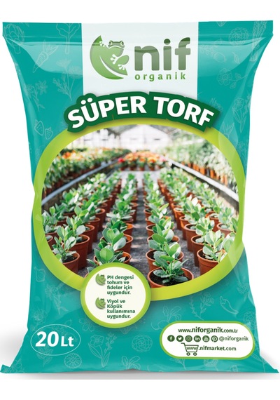 Nif Organik Süper Torf Çiçek Fide Toprağı 20 L Nif Organik Süper Torf Çiçek Fide Toprağı 20 L