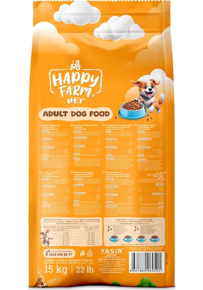 Happy Farm Etli Köpek Maması 15kg