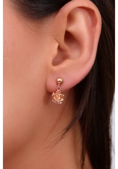 925 Ayar Gümüş Rose Gül Küpe - 12112201 Rose Gold