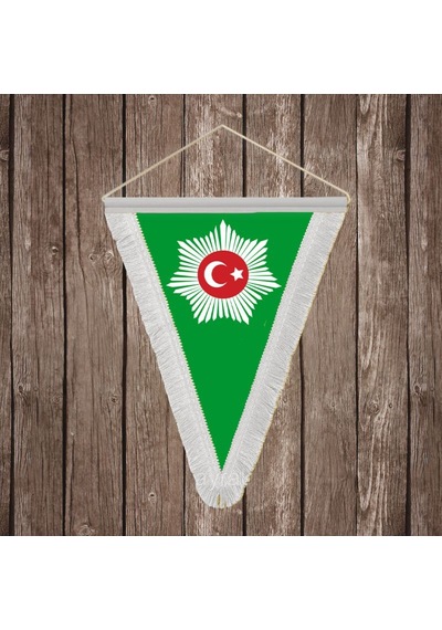 Abdülmecid Efendi Kişisel Hilafet Beyaz Saçaklı Üçgen Flama Bayrak Hatıra Flama Diğer