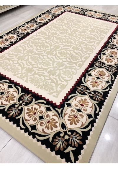 Saray Halı Simin 050 Krem-3 150X230 Krem Siyah 4 M2 Halı !
