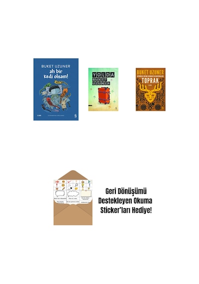 Ah Bir Kedi Olsam + Yolda + Uyumsuz Defne Kaman'ın Maceraları - Toprak + Okuma Sticker'ları