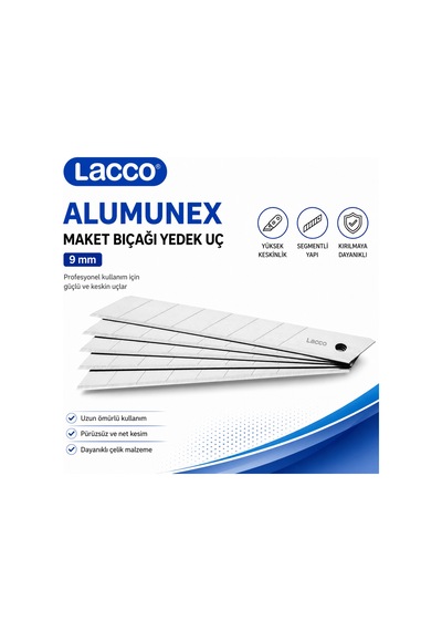 Lacco 755 Maket Bıçağı Yedek Uç 18 Mm Keskin Çelik Segmentli Profesyonel Yedek Bıçak 1 Adet
