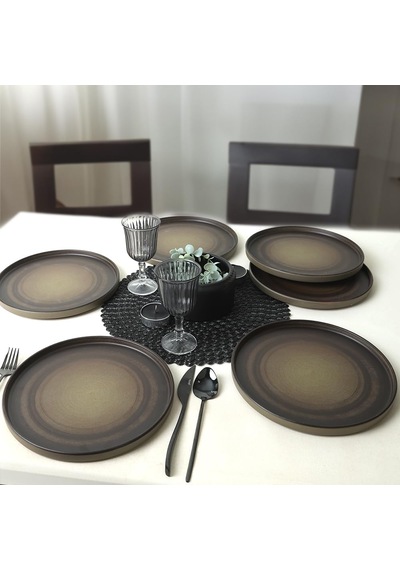 Vintage Stackable Servis Tabağı 27 Cm 6 Adet 21781 Çok Renkli