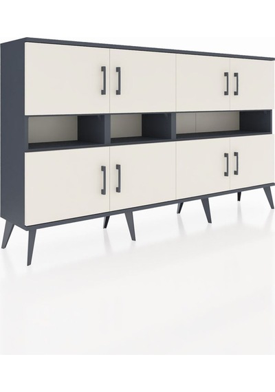 Arges Konsol 8 Raflı 8 Kapaklı 176x30x99 Antrasit-aytaşı/antrasit Aytası/antrasıt - Antrasıt Arges Konsol 8 Raflı 8 Kapaklı 176x30x99 Antrasit-aytaşı/antrasit Aytası/antrasıt - Antrasıt
