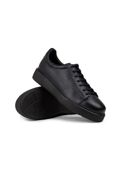 Deery Hakiki Deri Lacivert Erkek Sneaker Ayakkabı - 01954Mlcve03 Lacivert