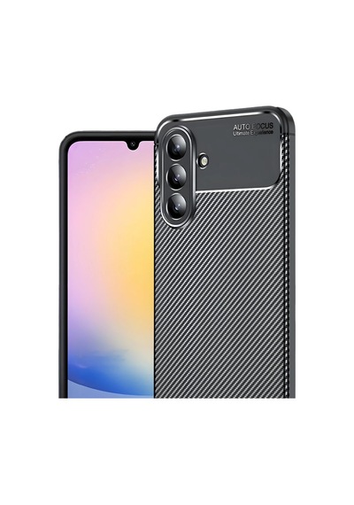 Samsung Galaxy  Uyumlu  S25 Fe Auto Focus Karbon Kapak - Siyah