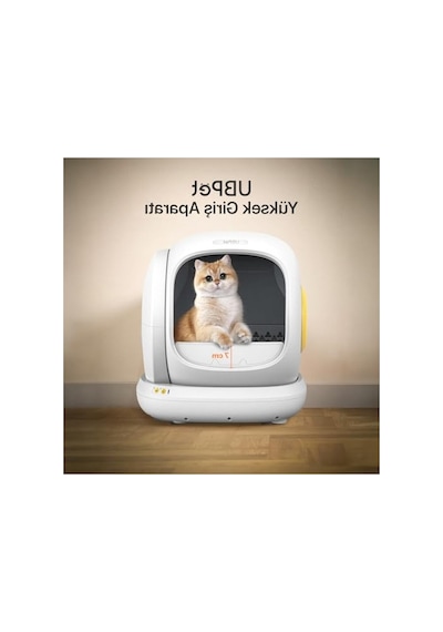 Ubpet C20 Otomatik Akıllı Kedi Tuvaleti İçin Aparat/buffle, Kum Sıçratma Önleyici Aparat/buffle Açık Bej
