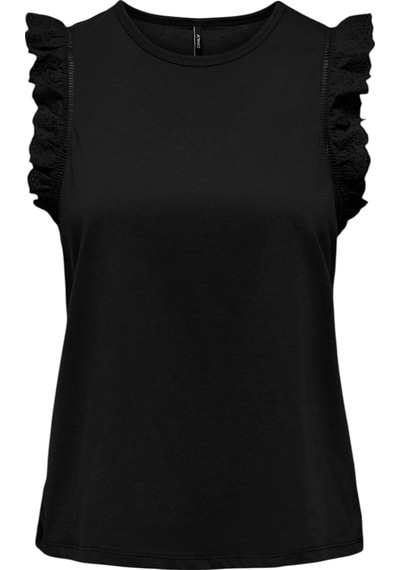 Only Kadın Kelebek Kollu T-shirt 15289579 SIYAH
