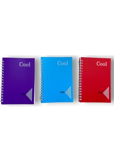 Keskin Color Plastik Kapak Spiralli Cool Defter A6 80 Yp Çizgili Çok Renkli