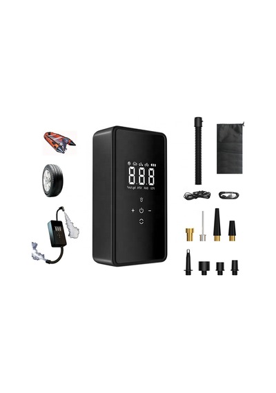 Oto Kompresör Şarjlı Taşınabilir Powerbank El Fenerli Araç Lastik Şişirme Pompası Flaşör Göstergeli - 872845151