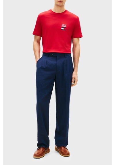 Tommy Hilfiger Erkek T Shirt Mw0mw42367 Xld Kırmızı Kirmizi