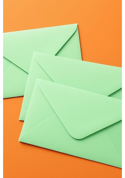 Minik Zarf, 7x9 Cm 50 Adet Su Yeşili 7 X 9