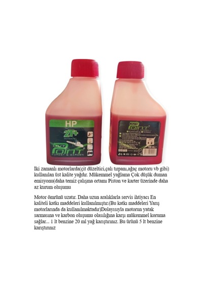 Hsgl 2 Zamanlı Özel Motor 2x100 Ml Yağ 2 Adet 100ml