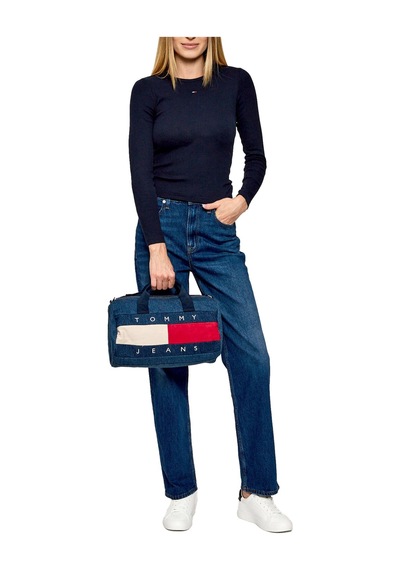 Tommy Hilfiger Kadın Spor Çantası Aw0aw182141af Denim