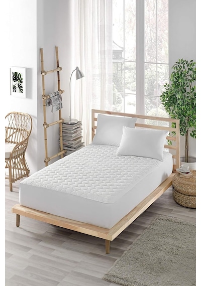 Sıvı Geçirmez Alez-pamuklu-kapitoneli Fitted-çift Kişilik-battal Boy-king Yatak Koruyucu 200x200 Diğer