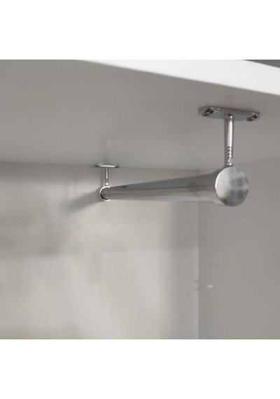 Dolap Içi 55cm Krom Yuvarlak Askı Borusu Askı Borusu +flanş+vida - Dolap İçi Düzenleyiciler - 2