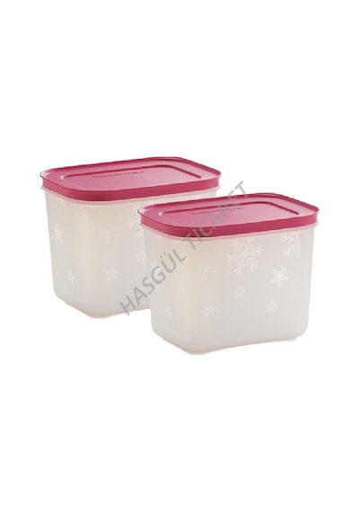 Tupperware Alaska Set 2 X 11 Litre Buzluk Dondurucu Saklama Kabı N1140707 Pembe