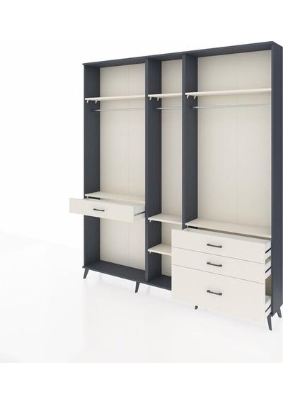 Arges Dolap 7 Raflı 4 Çekmeceli 3 Askılı 220x30x243 Antrasit-aytaşı/aytaşı Aytası/aytası Arges Dolap 7 Raflı 4 Çekmeceli 3 Askılı 220x30x243 Antrasit-aytaşı/aytaşı Aytası/aytası