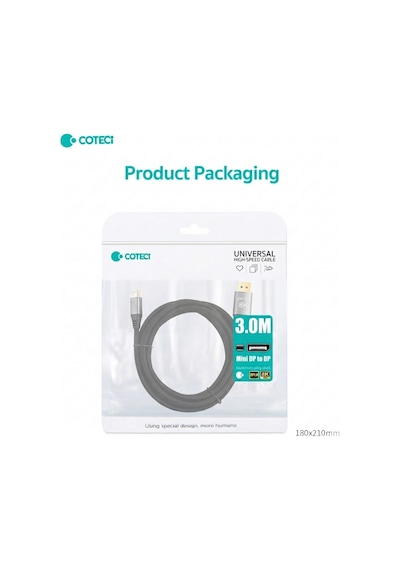 Mini Displayport To Displayport 1.4 Kablosu 3 Metre - 8k 60hz / 4k 144hz Görüntü Aktarıcı Kablo