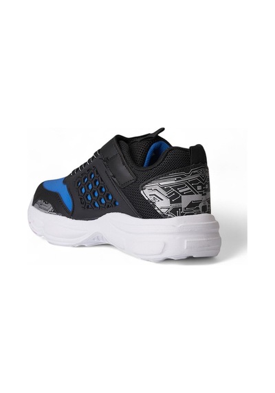 019 Çocuk Rahat Sneaker Siyah/saks Mavi