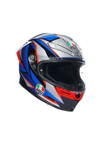 Agv K6 S Slashcut Blue Red Kapalı Kask