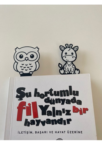 Sevimli Dostlar Kitap Ayracı 4 Lü Set-sert Plastik-okuma Köşesi-hediyelik
