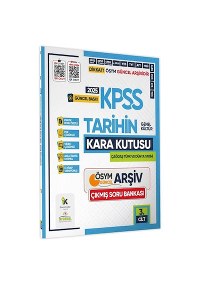 2025 KPSS Tarihin Kara Kutusu MODÜLER SET 3lü ÖSYM Çıkmış Soru Bankası Konu Özetli Video/PDF Çözümlü