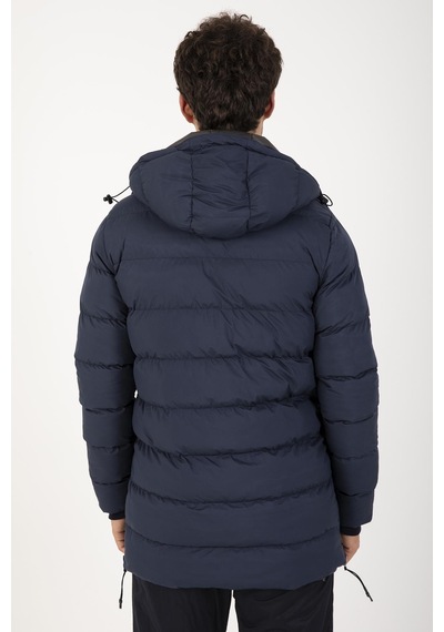Maraton Sportswear Regular Erkek Kapşonlu Uzun Kol Basic Lacivert Mont 21262-lacivert Lacivert
