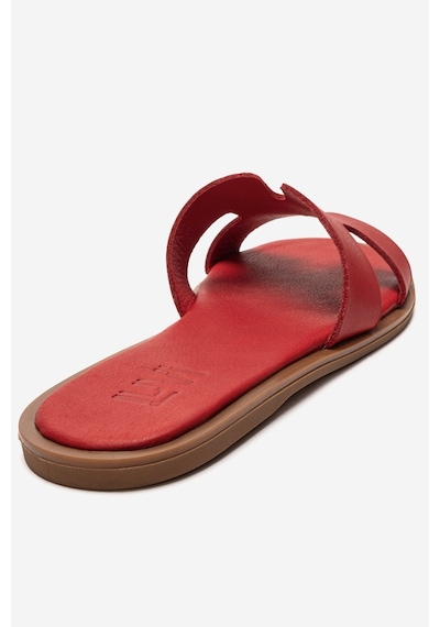 Luvishoes Bıora Kırmızı Hakiki Deri Kadın Terlik