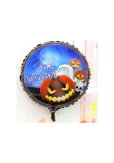 Mey İthalat Happy Halloween Balkabağı Folyo Balon 18 İnç "