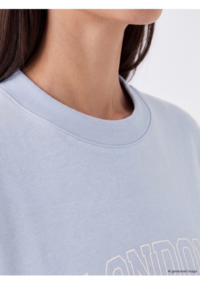 LC Waikiki Lc Waıkıkı Mavi Soft Touch Kadın Sweatshirt Tunik