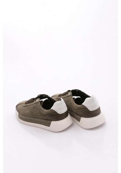 Dgn E58 Erkek Sneakers Ayakkabi Haki Nubuk