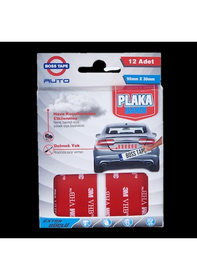 Boss Tape Plaka Yapıştırma Bandı - 3m