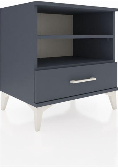 Hyperion Komodin 2 Raflı Tek Çekmeceli 60x44x64 Antrasit-antr... Antrasit