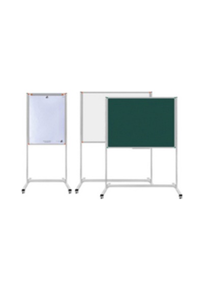 Tekerlekli Sabit Ayaklı Yazı Tahtası 90x120cm Beyaz