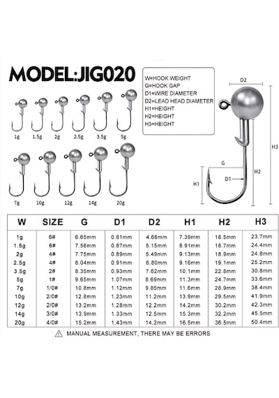 Hokkaido 2 Gram 10 Adet Jig Head -zoka