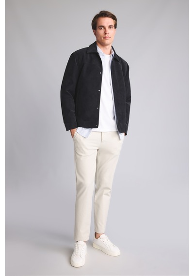 Defacto Süet Görünümlü Regular Fit Gömlek Yaka Mont H2183ax26aunv86 Lacivert-nv86