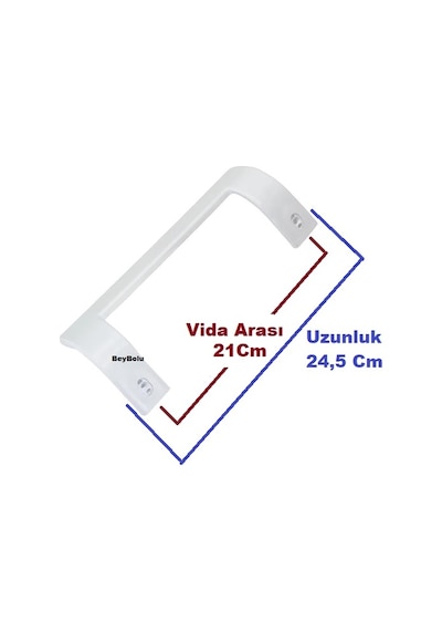 Grundig Uyumlu Buzdolabı Kapı Kolu , Model 5480, 4680 5580 4380 Beyaz 1 Adet