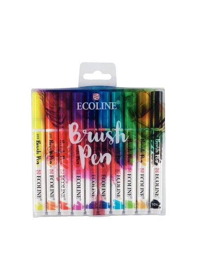 Talens Ecoline Brush Pen Fırça Uçlu Kalem Seti 10 Renk Prımary